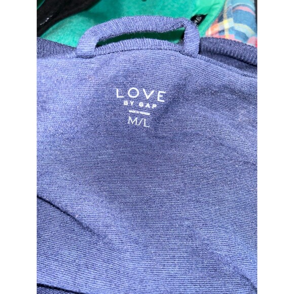 Women's Love By Gap Military Blue Open Front Cardigan Size M/L - Picture 5 of 5